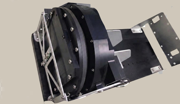3D illustration of stacked blocks in varying colors with arrows indicating direction pointing to light emission demonstrating optical behavior linked to seven layers
