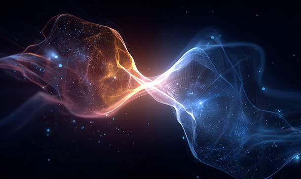 circuit board puzzle pieces with integrated circuits and electronic components representing connection and technology in a modern design featuring six distinct sections